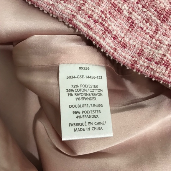 NWOT Laura Pink High Waisted Tweed Boucle Pencil Skirt Plus Size 16/1X - Picture 7 of 11